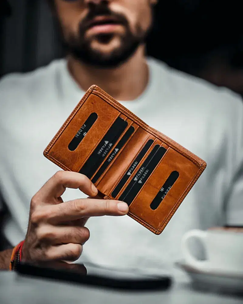 İnce Cüzdan Kartlık Taba Renk Hakiki Deri 2004