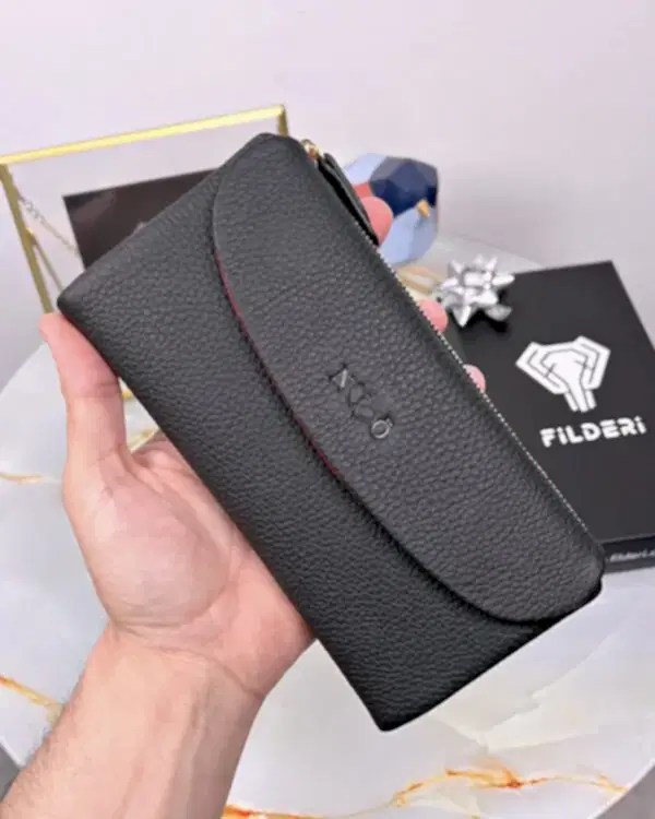 Kadın Cüzdan Yumuşak Hakiki Deri Çift Renkli 2049