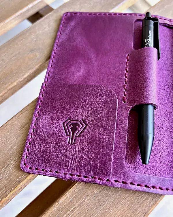 Mor Defter Kılıfı Hakiki Dana Derisi 2051