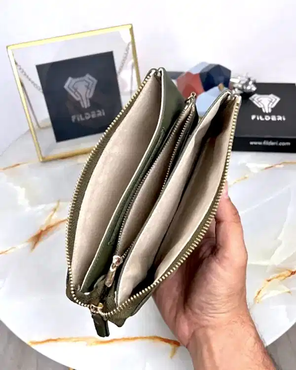 Askılı Çanta Hakiki Deri Yeşil Renk 2050