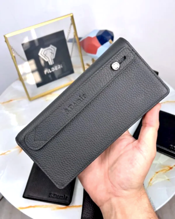 Siyah İsimli Hediye Seti Siyah Renk Hakiki Deri