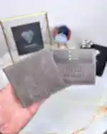 Deri Cüzdan Kartlık Set Hakkiki Deri Gri Renk 2025