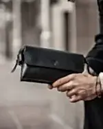 IMG_6404 Erkek El Çantası Hakiki Deri Premium Siyah 2056