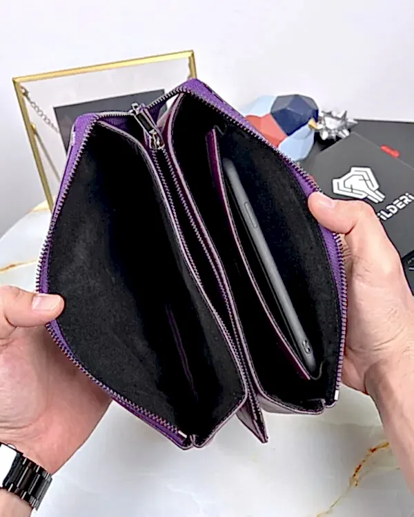 Mor Çanta Gerçek Deri El Tutamaçlı 2029