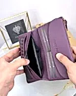 Created with RNI Films app. Profile ‘None’ Kadın El Cüzdanı Mor Renk Hakiki Deri 2049