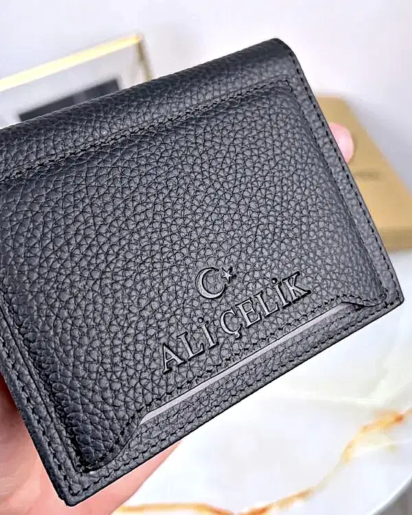 Hakiki Deri Cüzdan Kartlık Siyah Renk 2058