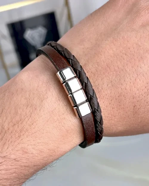 Mıknatıslı Kahverengi Bileklik Aksesuarlı