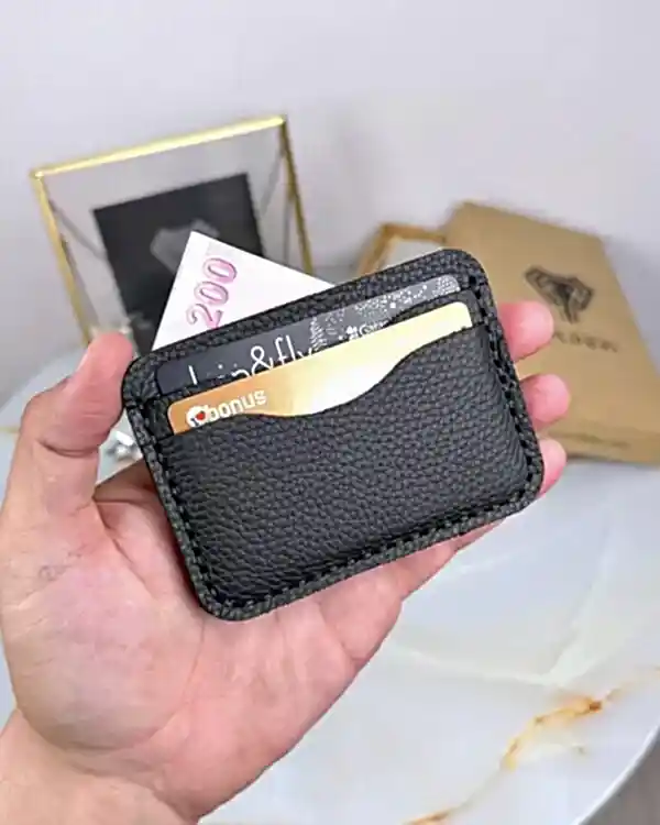 Hakiki Deri Kartlık Siyah Renk 2066