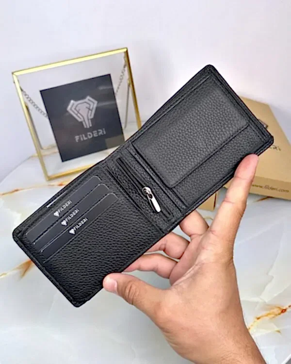 Klasik Deri Erkek Cüzdan Siyah Renk 2016