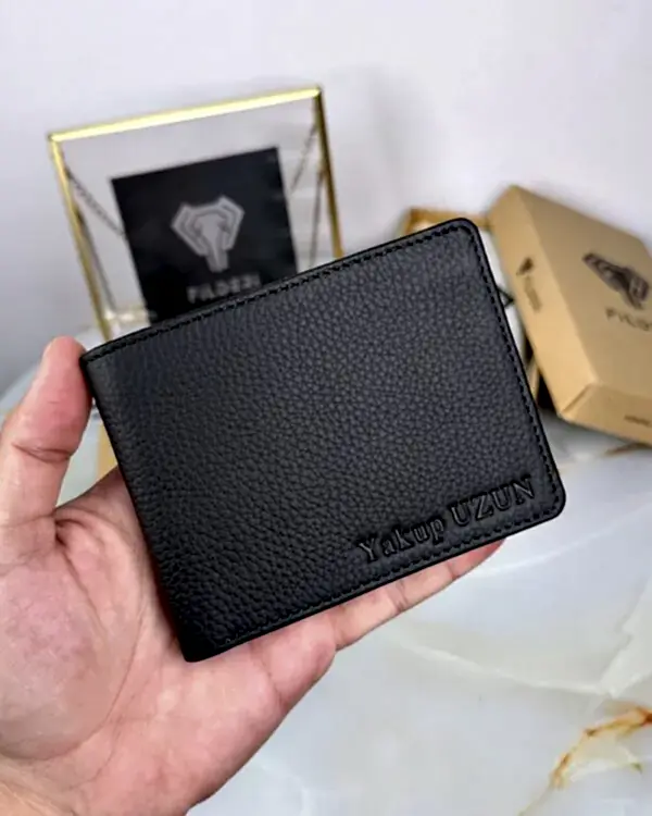 Klasik Deri Erkek Cüzdan Siyah Renk 2016