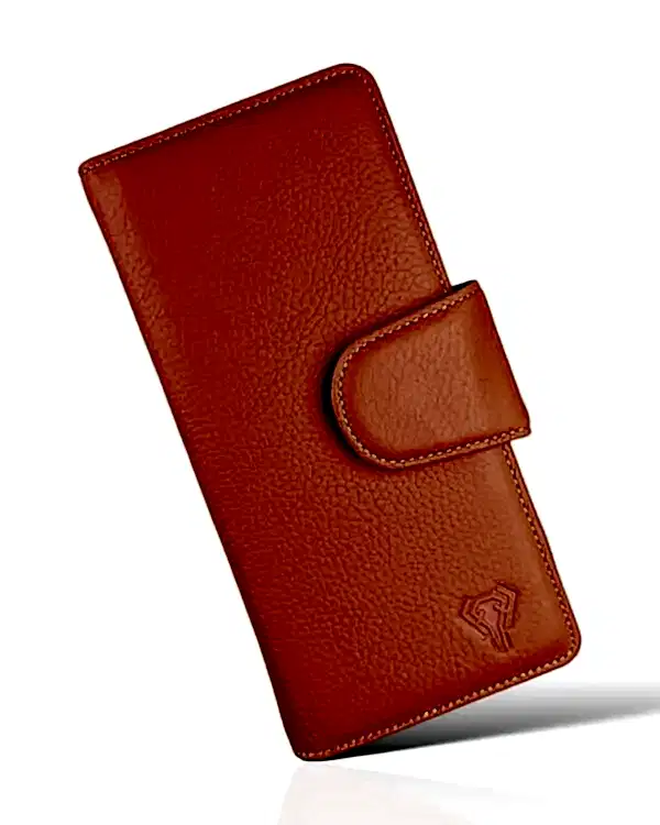 Büyük Cüzdan Hakiki Deri Turuncu Renk 2069