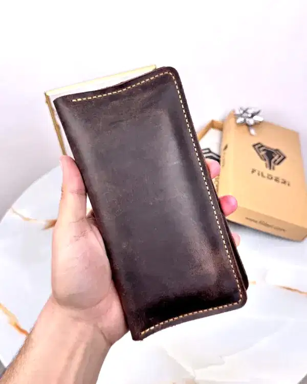 El Dikişi Portföy Cüzdan Hakiki Deri Kahve 2071