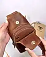 Created with RNI Films app. Profile 'None' Eskitme Deri Omuz ve Çapraz Askılı Çanta Fındık Renk 2083