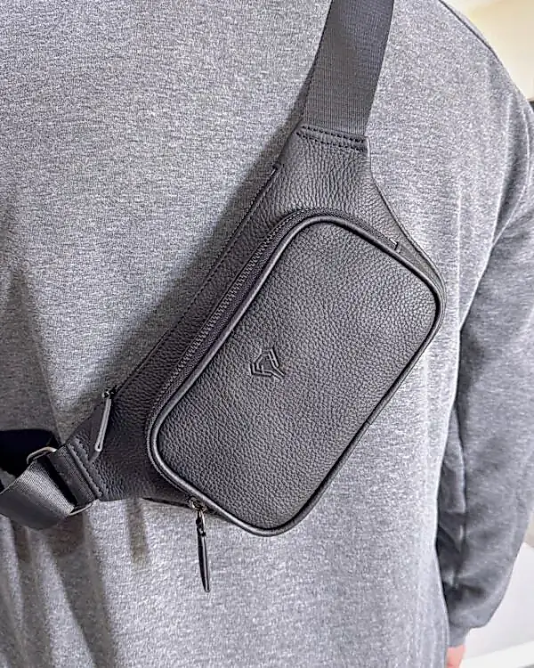 Hakiki Deri Çapraz Çanta Cross Body Çanta - Siyah - 2085