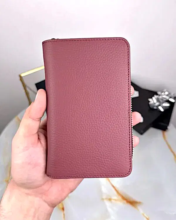 Hakiki Deri Lüks Kadın Cüzdan 2091 - Bordo