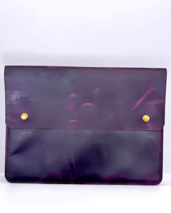 Macbook Air Kılıfı 13 inch Hakiki Deri 2076 - Mor