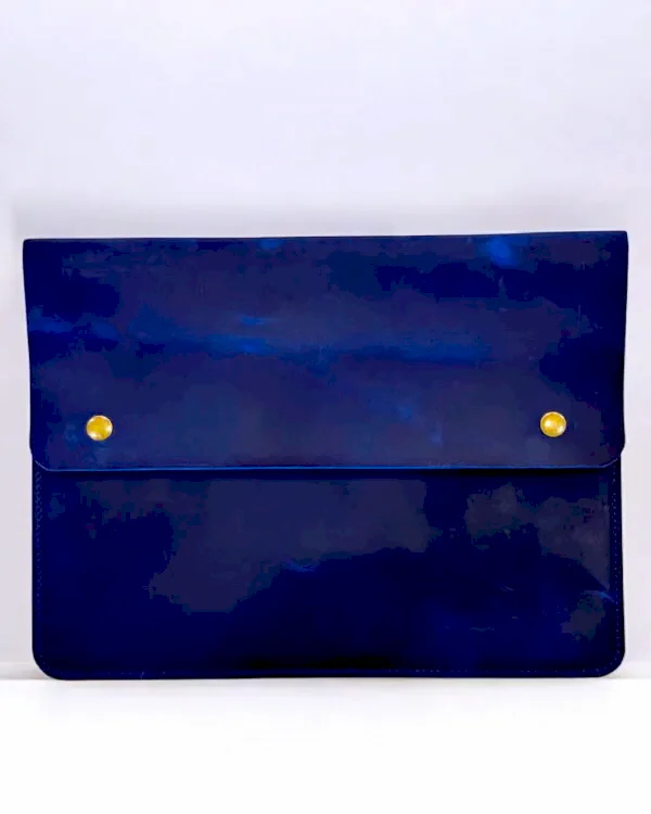 Macbook Air Kılıfı 13 inch Hakiki Deri 2076 - Mavi