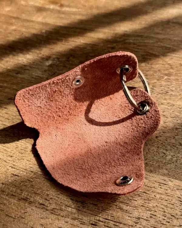 Hakiki Deri Minimal Tasarım Anahtarlık 2094 - Somon