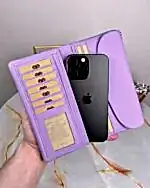 Kadın Cüzdan Yumuşak Deri Lila Renk 2049