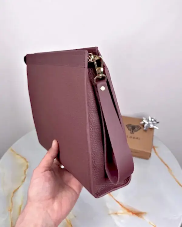 Kadın El Çantası Hakiki Deri 2096 - Bordo