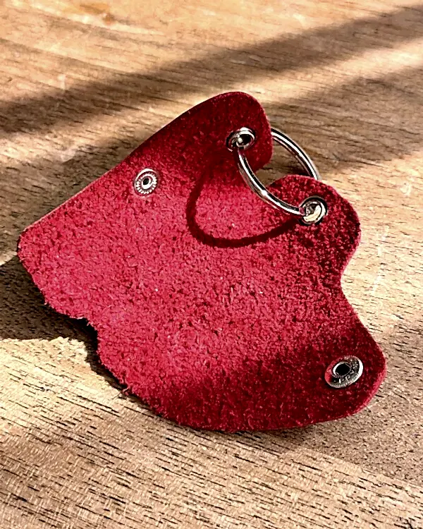 Hakiki Deri Minimal Tasarım Anahtarlık 2094 - Kırmızı