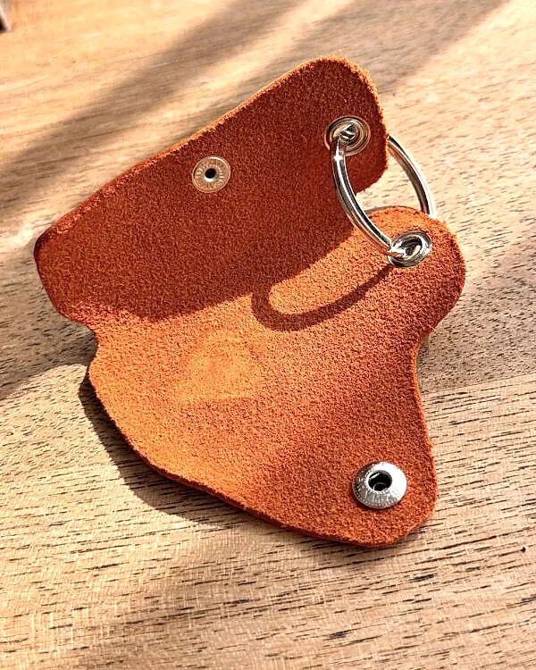 Hakiki Deri Minimal Tasarım Anahtarlık 2094 - Turuncu