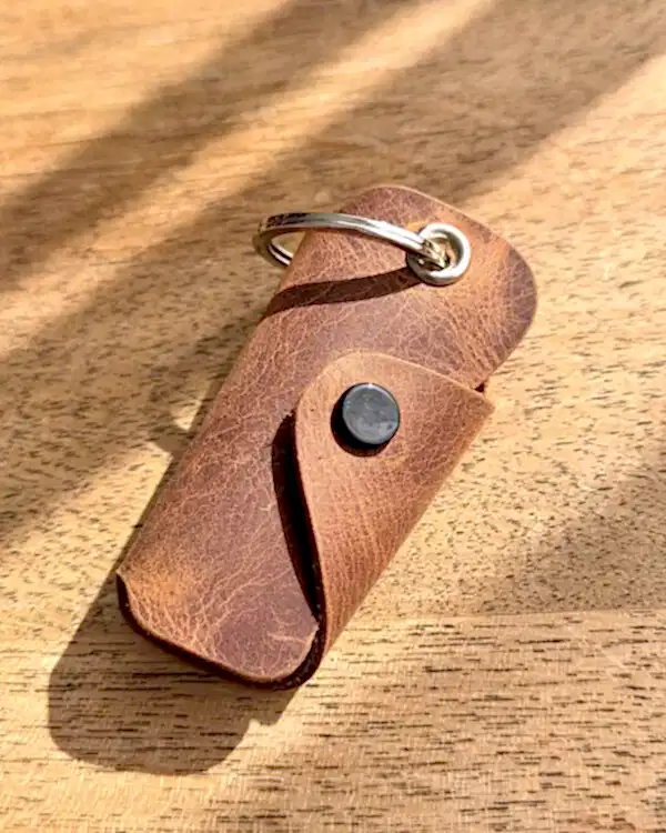 Hakiki Deri Minimal Tasarım Anahtarlık 2094 - Fındık