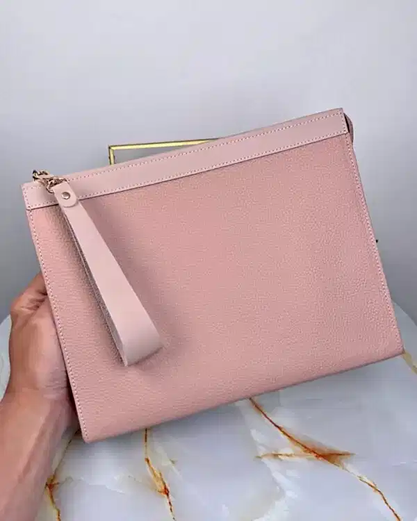 Kadın El Çantası Hakiki Deri 2096 - Pudra