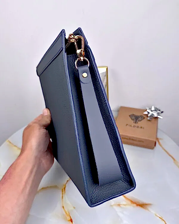 Kadın El Çantası Hakiki Deri 2096 - Lacivert