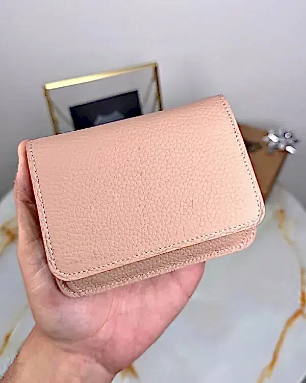 Hakiki Deri Kadın Kartlık 2098 - Pudra