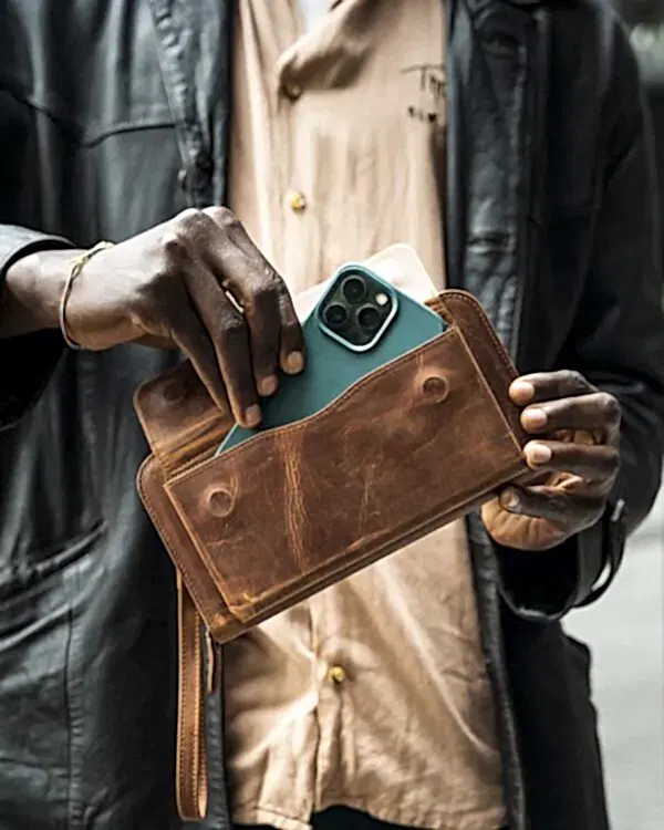 Lüks Çanta Hakiki Deri Premium Seri 2082 - Fındık