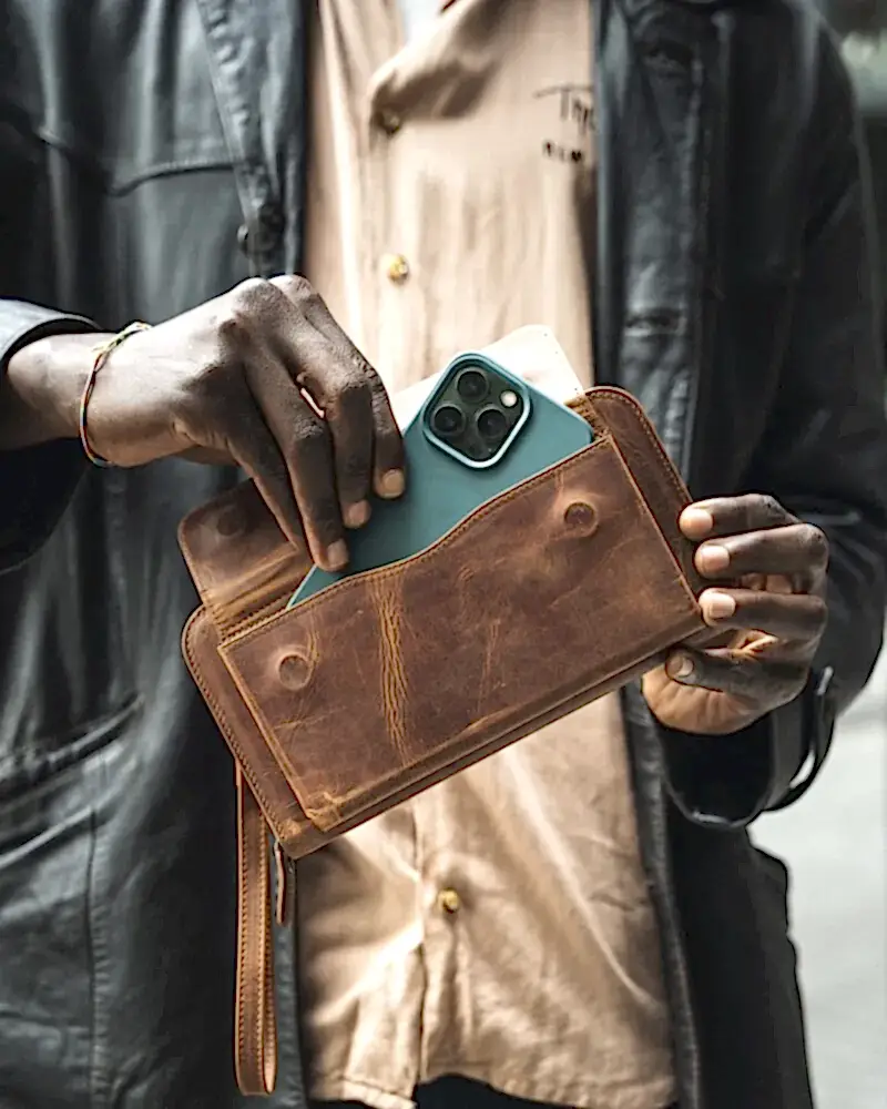 Lüks Çanta Hakiki Deri Premium Seri 2082 - Fındık