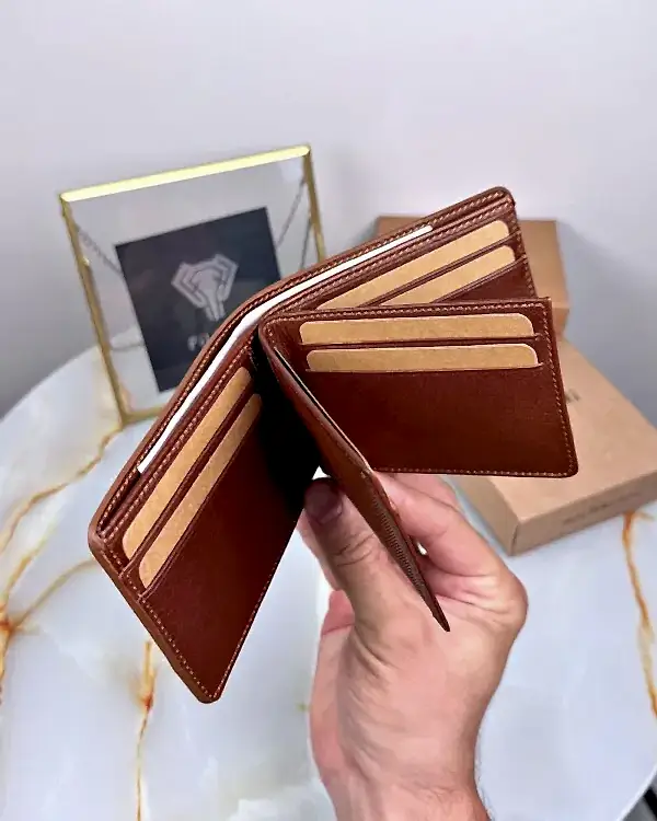 Premium Cüzdan Hakiki Deri 2023 - Taba