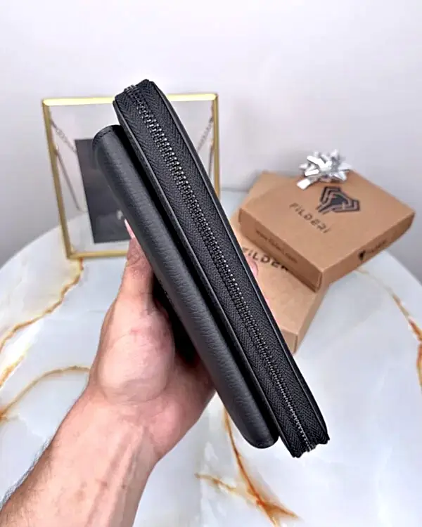 Lüks Çanta Hakiki Deri Lux Seri 2100 - Mat Siyah