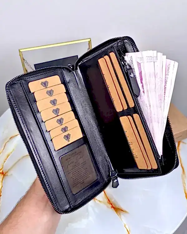 Lüks Çanta Hakiki Deri Lux Seri 2100 - Siyah