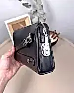 Şifreli Erkek El Çantası – Hakiki Deri Parlak Siyah | 2105