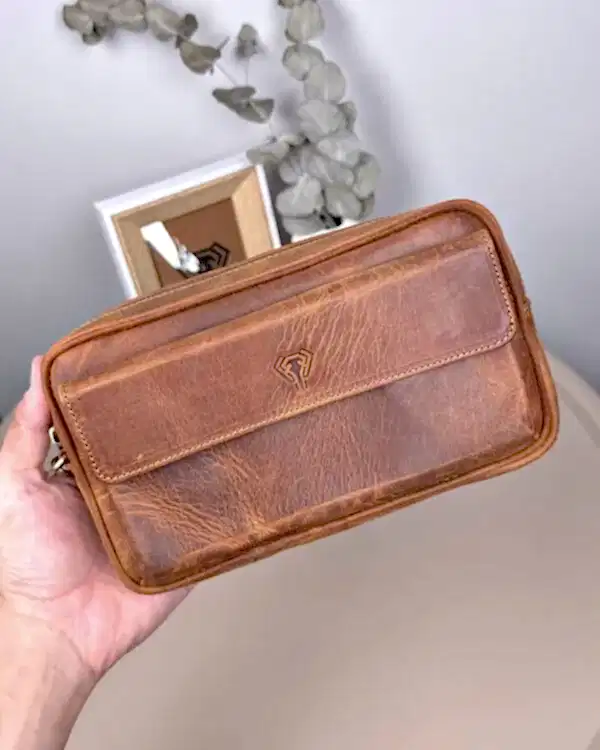 Mıknatıslı Fermuarlı Erkek El Çantası – Fındık | 2114