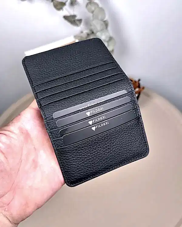 İnce Mıknatıslı Kartlık – Mat Siyah | 2116