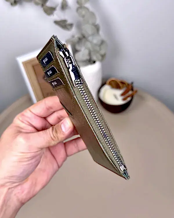 Hakiki Deri Fermuarlı Kartlık – Yeşil | 2117