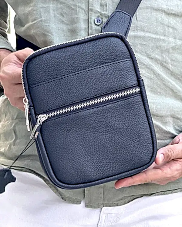 Erkek Çanta – Siyah Hakiki Deri, Askı Kayışlı | 2115