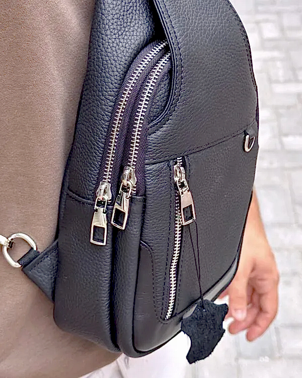 Deri Çapraz Çanta – Omuz Askılı, Siyah Renk | 2083