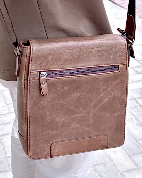Askılı Erkek Çanta – Kahve Hakiki Deri, Askı Kayışlı | 2111