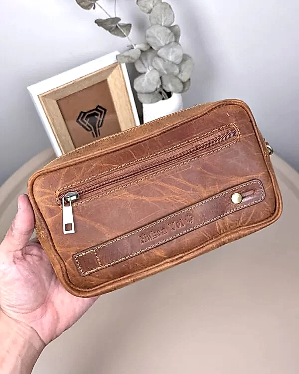 Mıknatıslı Fermuarlı Erkek El Çantası – Fındık | 2114