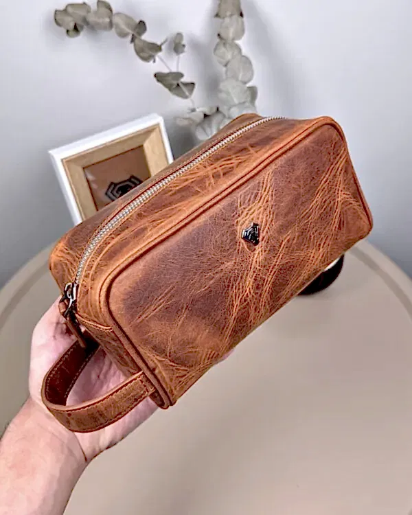 Eskitme Deri El Çantası – Hakiki Deri, Fermuarlı | 2123