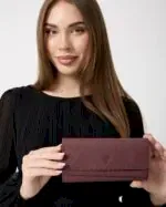 11_11_202557121 Saraciye Dikişli - Bordo Hakiki Deri Guti Kadın Cüzdan | 2022