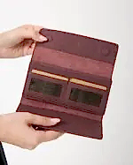 11_11_202557127 Saraciye Dikişli - Bordo Hakiki Deri Guti Kadın Cüzdan | 2022