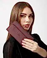 11_11_202557129 Saraciye Dikişli - Bordo Hakiki Deri Guti Kadın Cüzdan | 2022