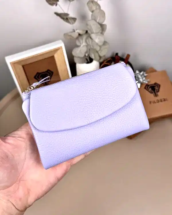 Küçük Kadın Cüzdan - Hakiki Deri Lila | 2064