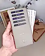 Hakiki Deri Uzun Kartlık – Fermuarlı, Vizon | 2127