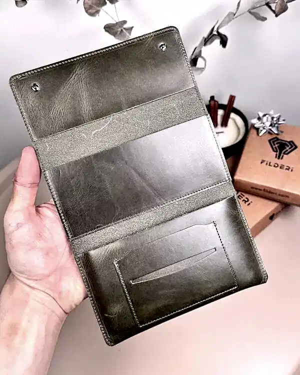 Hakiki Deri Tütün Kesesi – Yeşil Renk | 2131